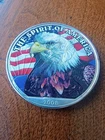 Colorized 2008 1 oz American Silver Eagle Coin Spirit Of America .999 Fine
