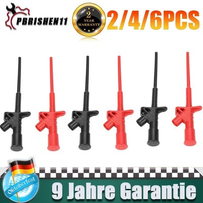 isolierte Abgreifklemmen 4mm Bananenbuchse Rot Schwarz CAT III 1000V MAX.10A