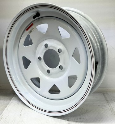 15'' Inch  5x4.5  Camper  Rv Boat  Trailer Rim  White Spoke    15545WS