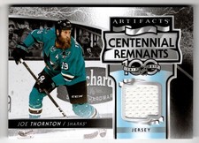 2017-18 Upper Deck Artifacts Centennial Remnants Joe Thornton Jersey San Jose
