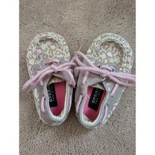 Sperry Kids Pink Cream Boat Shoes Size 2 Mo