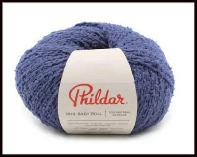 5 PELOTES DE LAINE phil BABY DOLL PERVENCHE neuves - Photo 1/4