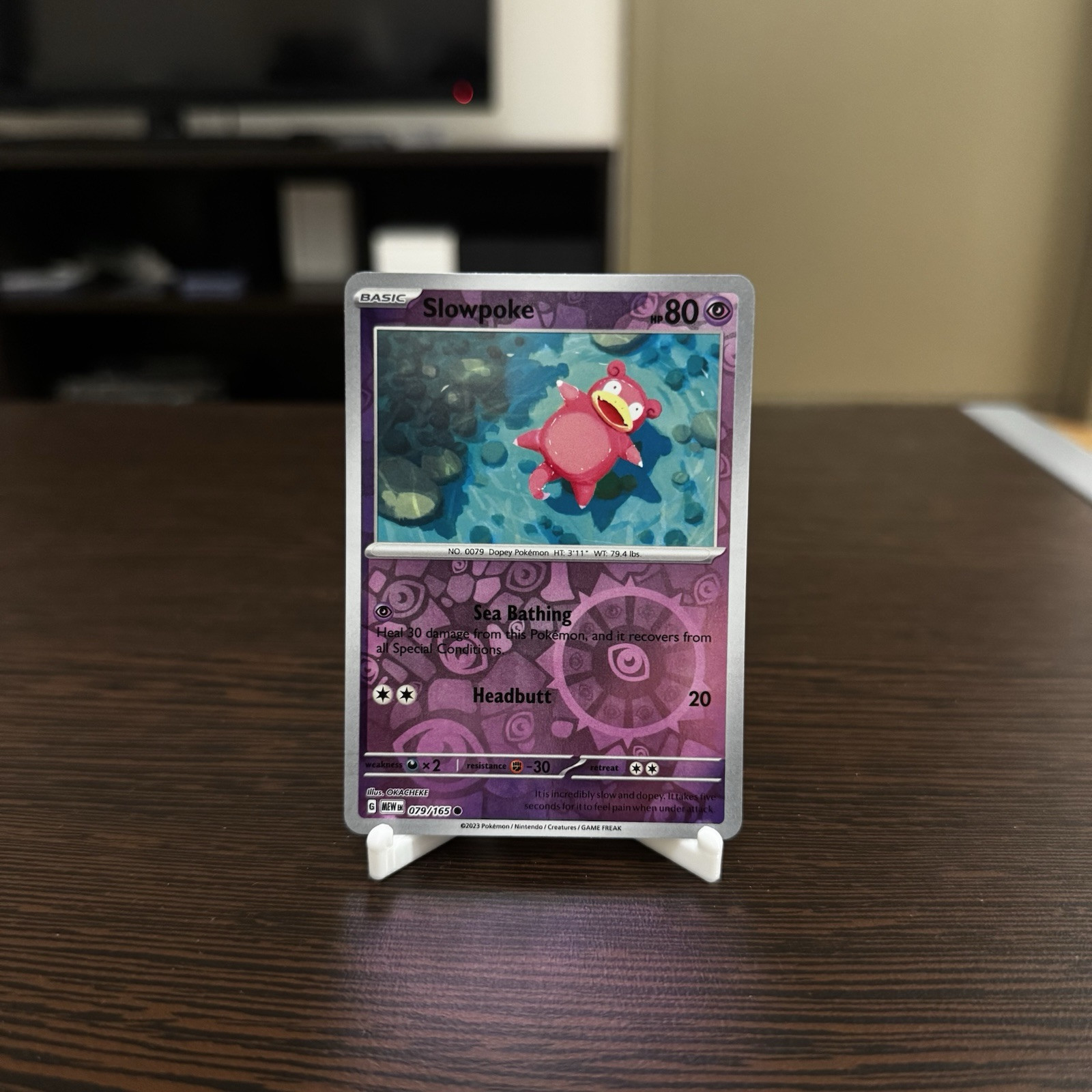 Pokemon Scarlet and Violet 151 - Slowpoke Reverse Holo No. 79/165