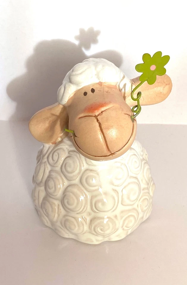 White Sheep Deko Ceramic NEW - Cute Gift TikTok Shabby Chic Cottagecore - Bild 2 von 4