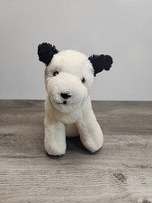 DAKIN white black CHIPPER THE PUPPY DOG 6  RCA mascot advertising plush 1992
