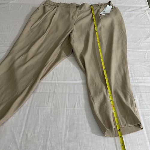 NWT Calvin Klein Womens Career Pull On Dress Pants Soft Linen Blend Plus Size 2X - Picture 8 of 13