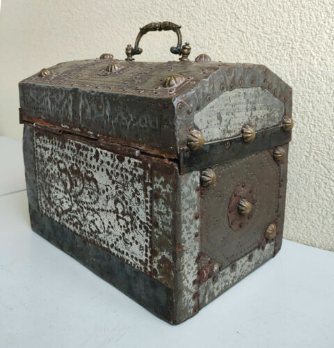 AMAZING Rare Antique Old Ottoman Jewelry Money Box Treasure Chest - Bild 10 von 11