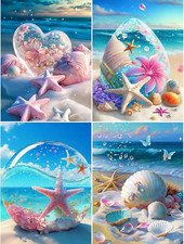 Diamond Painting Full Set, 4 Stück 5D Diaman...