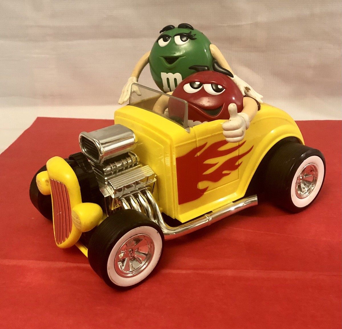 M & M's CANDY DISPENSER HOT ROD CAR - YELLOW | eBay