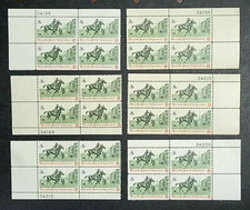 1973 Choice of Plate Blocks 1478 MNH US Stamps Bicentennial Post-Rider Postrider
