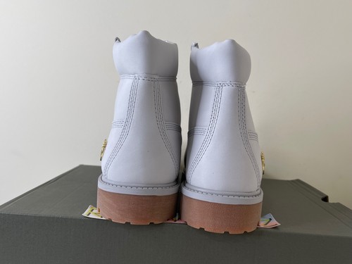 Timberland Boots 6 inch Premium Light Grey Nubuck GS Youth Junior TB0A43B2 M29 - Picture 4 of 6