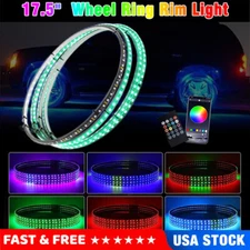 17.5'' Pack of 4 RGB Wheel Ring Lights LED Light For Truck Car Rim Lights APP