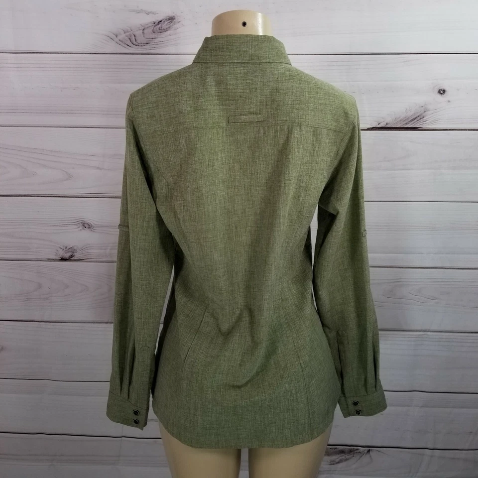 EMS 徒步休闲衬衫女式 M 绿色通风长袖。 — 第 4/4 张图片