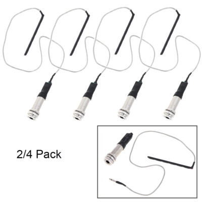 2/4X Piezo Pickup 1/4'' Under-Saddle Passive For Ukulele/Acoustic Guitar 1/8 jack
