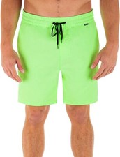 NWT Hurley Men's One  Only Volley 17'' Board Shorts Volt Green Size L 1C165