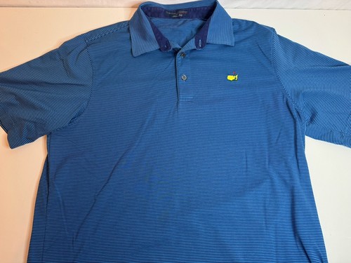 Clubhouse Collection Masters Shirt Mens Large Blue Polo Golf Made In Italy - Picture 4 of 6