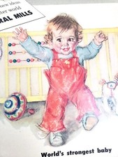 Strongest Baby Maud Tousey Fangel Vtg 1944 General Mills Ad Print Toddler Top