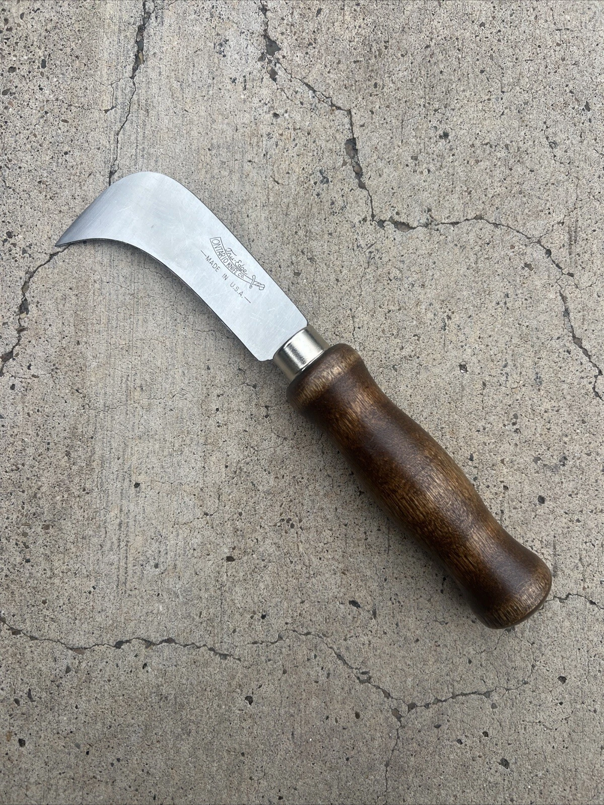 Tru-Edge Ontario Knife Co. 3.5 Curved Blade, Wood Handle, Made in USA
Opens in a new window or tab