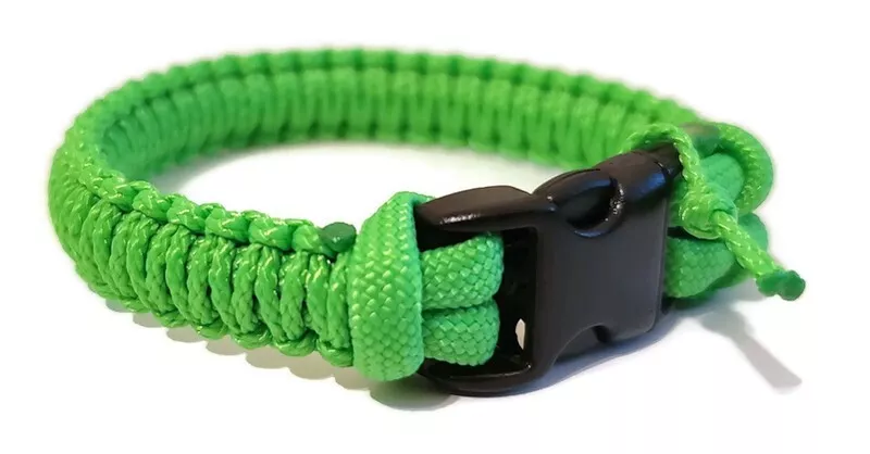 Paracord Bracelet 550 Lime Green/Lime Green Micro Cord U.S. Seller -  Handmade