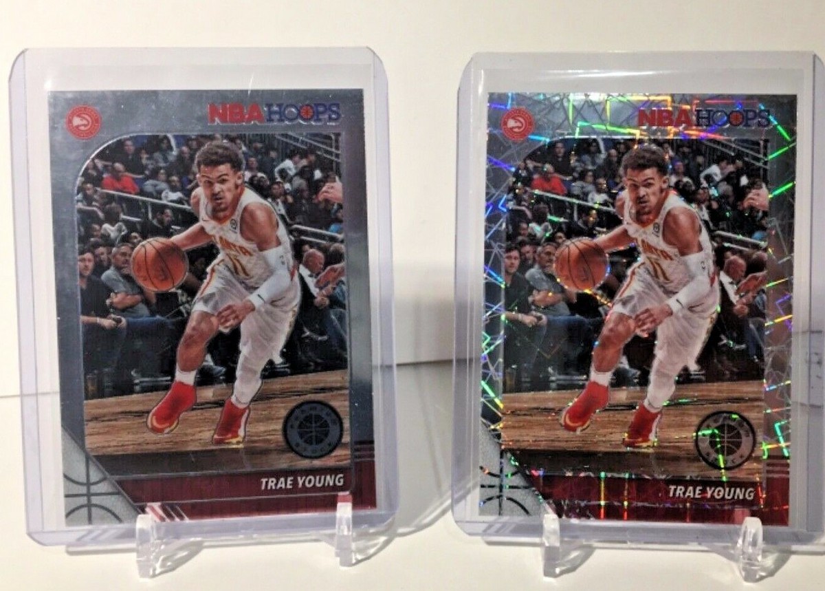 Lot (2) Trae Young 2019-20 Nba Hoops Premium Stock Laser
