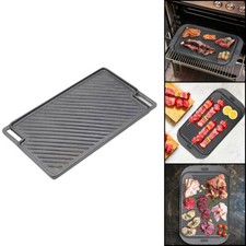Reversible Cast Iron Grill Plate Pan Stove Top PreSeasoned Griddle Plate Skillet