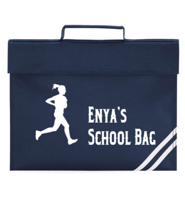 Kinder Schule Büchertasche personalisiert Sportler Gym Läufer Mädchen Junior Leichtathletik
