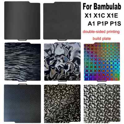 Build Plate For Bambu Lab X1 P1P A1 PEI Sheet PEO Pey X1C PET Carbon Sheet PEI