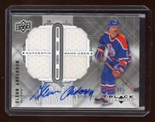 2009-10 Black Diamond Jerseys Quad Onyx Autographs Glenn Anderson 1/5