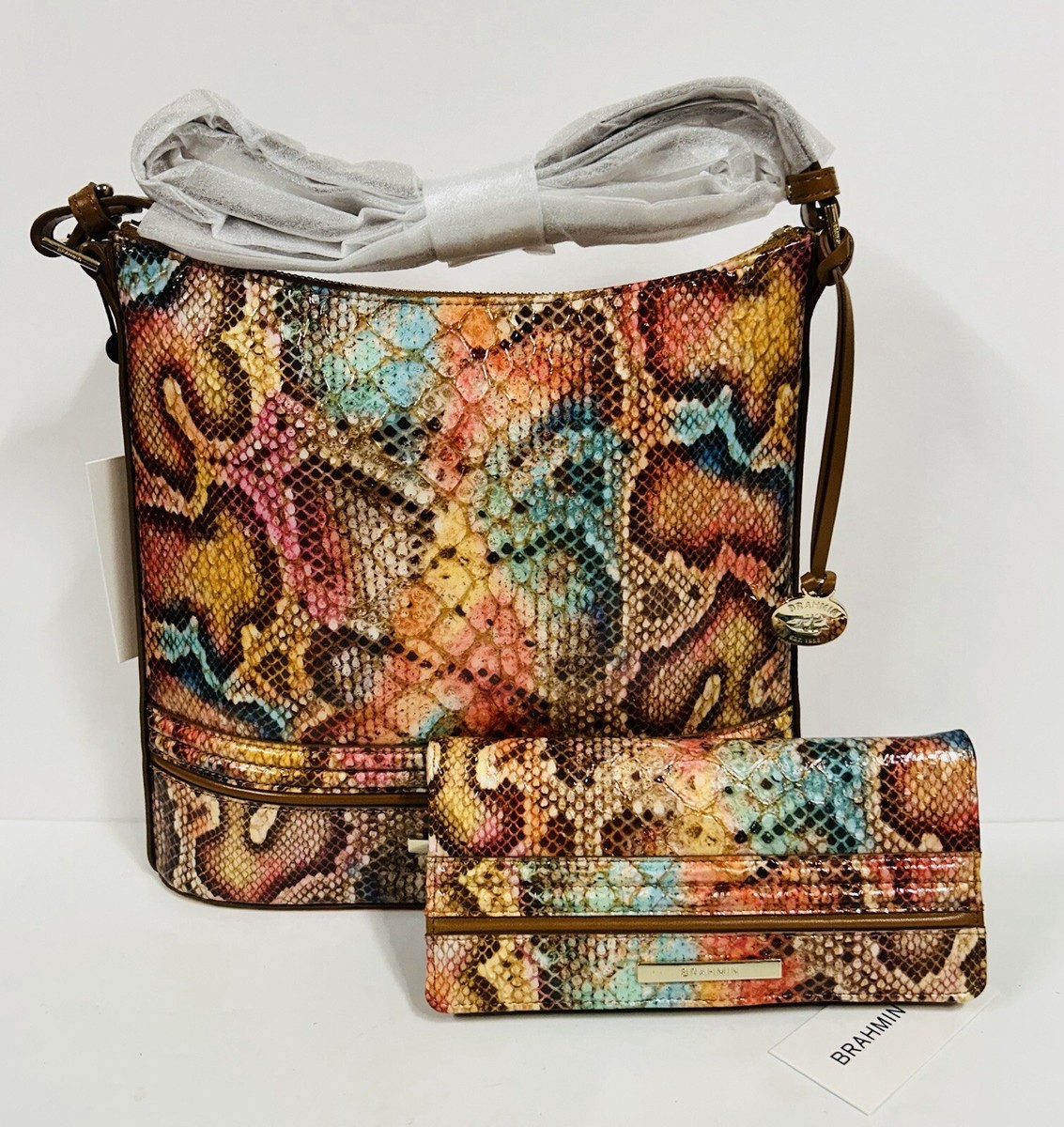 BRAHMIN NWT ROSINA COLLECTION HAPPY HOUR KATIE CROSSBODY BAG & ADY