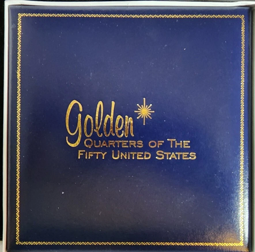 10 MORGAN MINT STATEHOOD QUARTERS 24K GOLD ENHANCED 1999-2000 W/ CASE SC215 - Image 2 of 4