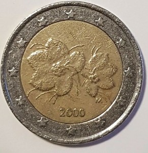 2 Euro Munze Finnland 2001 Fehlpragung