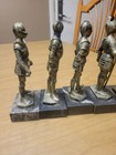 6 PC Depose Italy Knights Shining Armor Statues Sculptures W/Marble Base Used — photo 10