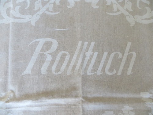 Rollcloth Manglecloth Mangle Cloth Antique Tablecloth German 35 "by118 " RARE - Picture 7 of 15