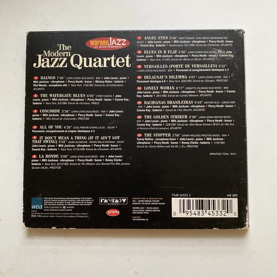 THE MODERN JAZZ QUARTET Aristocrates Du Swing CD Album! Foto 2 de 2