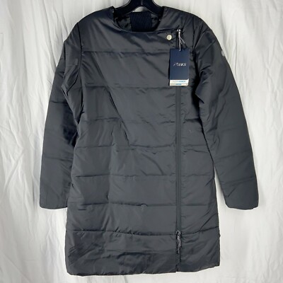 ASICS Womens Black Motion Therm Long Welded Down Jacket Size M