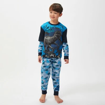 Jurassic World Jungen Schlafanzug | Jurassic Park PJS | Dinosaurier Pyjama Set für Jungen
