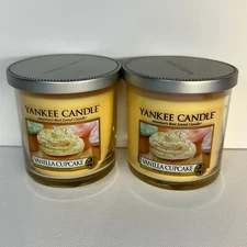 Yankee Candle Lot Of 2 ~ Vanilla Cupcake ~ White Label ~ 7oz Tumbler ~ Sweet