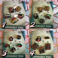 Crocs Handmade jibbitz 5pc black history month Juneteenth rasta shoe charms s 20