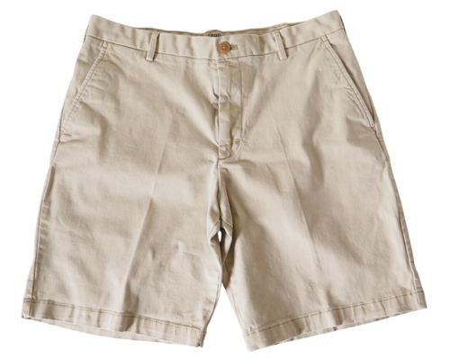 Izod Saltwater Men's Khaki Stretch Bermuda Shorts Size 32 Waist 9.5 Inseam