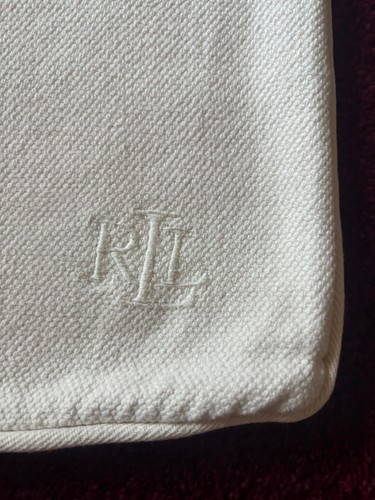 LAUREN Ralph Lauren Elfenbein Baumwolle Kissenbezug 26"x 22" Monogramm RLL - Bild 2 von 11
