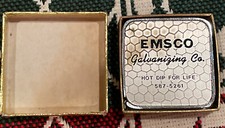 Vintage Barlow B5 6ft Tape Measure - Emsco Galvanizing. Co. Ad/Promo Made in USA