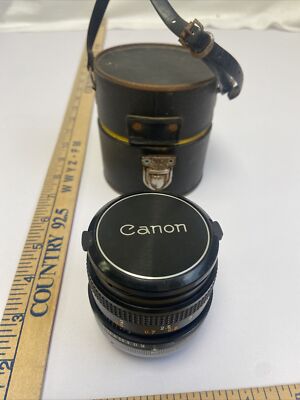 hisa7824レトロカメラ祭11Canon lens FD50/1.8 Vintage Canon FD 50mm 1:1.8 SC Lens, W/ Caps, Black Camera Lens