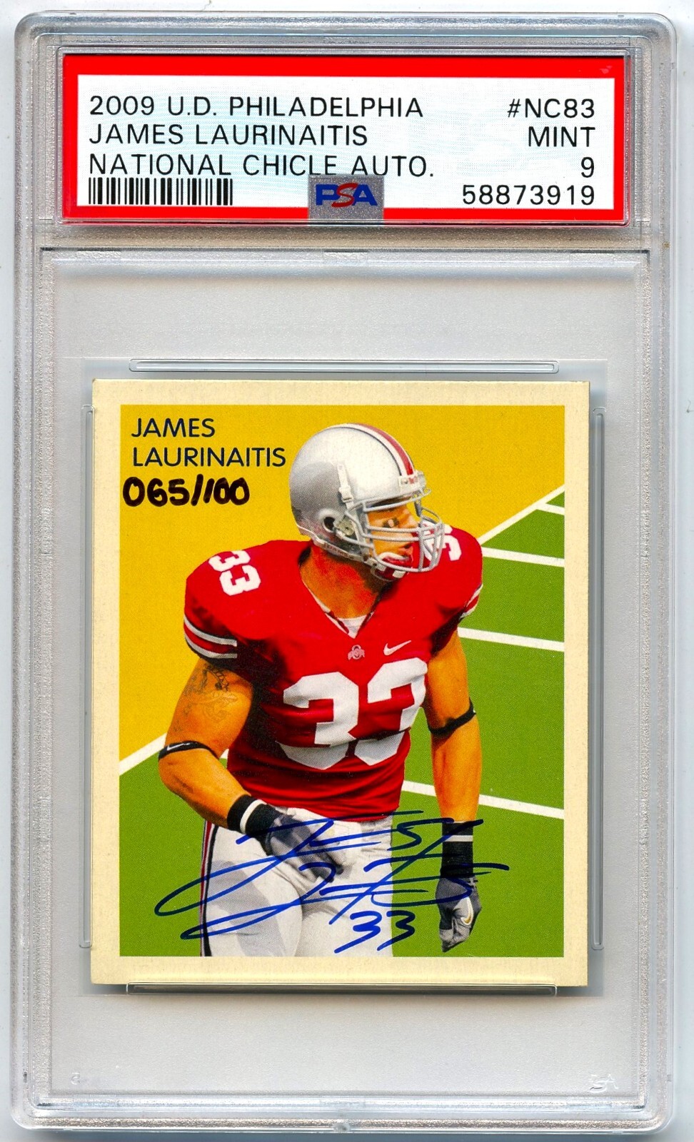 James Laurinaitis Upper Deck Philadelphia National Chicle Autographs #NC83 Base