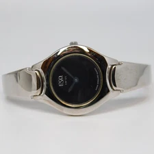 ESQ Swiss 100561 Silver Tone Quartz Analog Women's Watch Sz. 6" New Battery