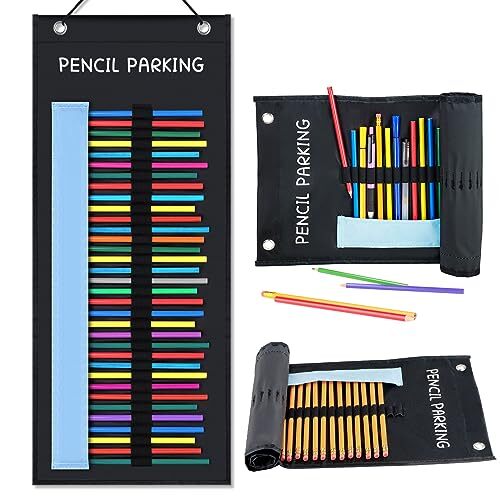2 Pcs Pencil Pocket Chart Pencil Parking Pocket Chart Pencil Dispenser Organi... - Imagen 1 de 7