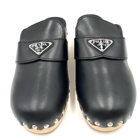PRADA Studded Leather Clogs | eBay