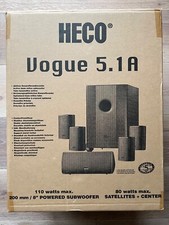 Heco Vogue 5.1 Lautsprecher System Subwoofer Center 2x Front 2x Rear
