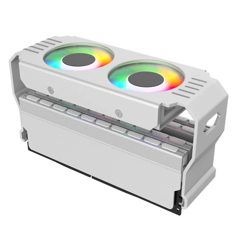 New RAM Cooler Dual 120MM Cooling Fan Support ARGB For Computer DDR 3/4/5 Memory - Image 2 of 4