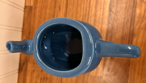 Ganz Sassy teiera danzante stravagante ceramica artistica blu piccola 5" - Foto 7 di 8