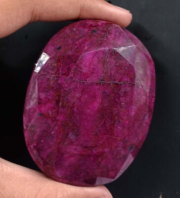 1130 Ct Natural Rare Red Ruby Oval Cut African EGL Certified Loose Gemstone MKY